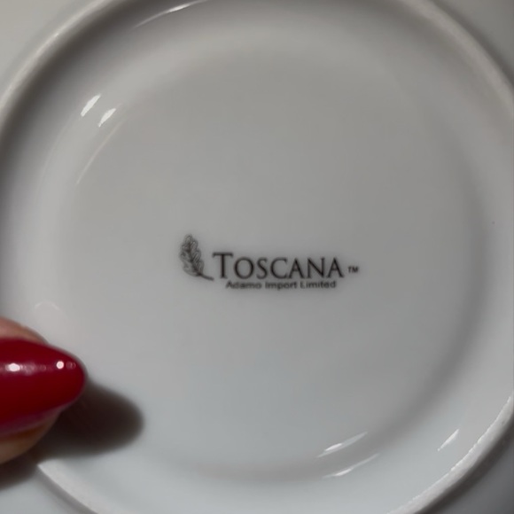 TOSCANA Vintage Red and Blue Espresso Cup Set - Picture 3 of 10